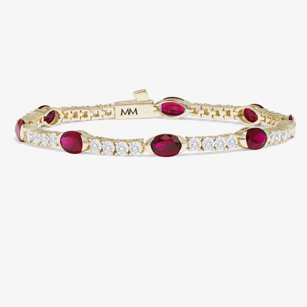 NWT Ruby Maven Tennis Bracelet..STUNNING Melinda Maria🤩 ✨FIRM - Picture 4 of 6